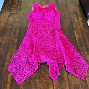 Magenta cocktail dress… from rent the runway, but bought! Hope you like it!